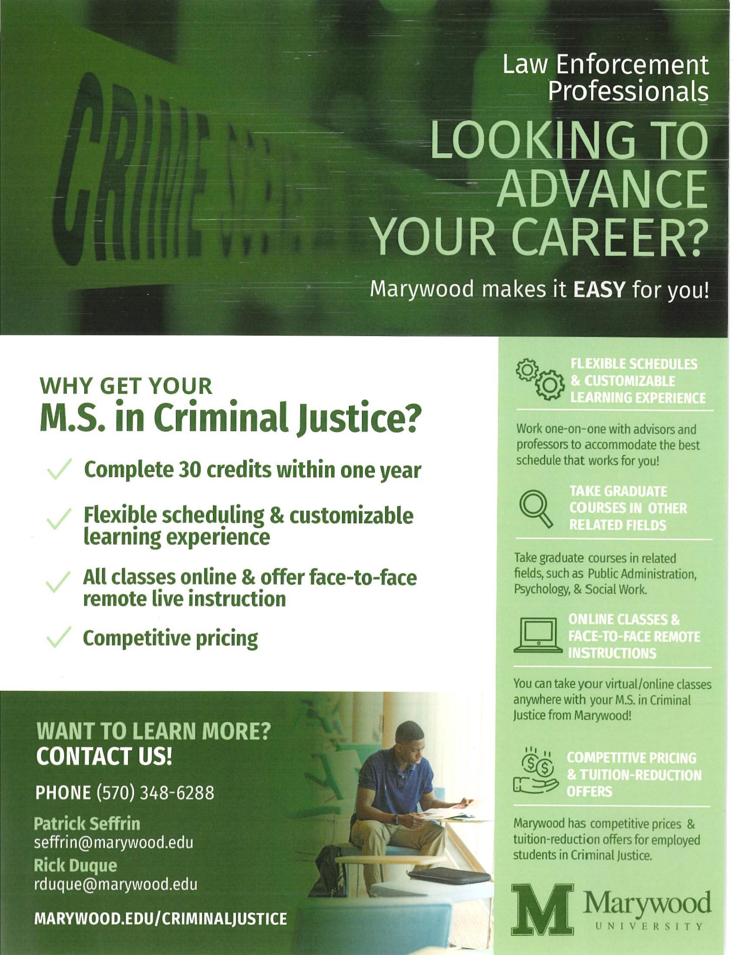 CJ - MS program flier